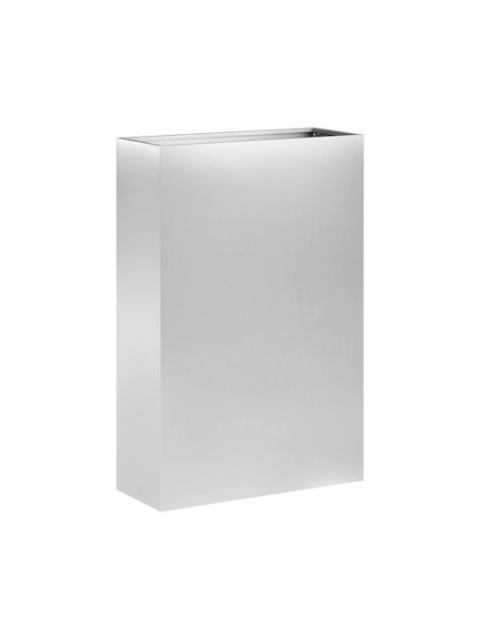 vidaXL Set of 2 Metallic Silver Flower Pots 40x20x75cm
