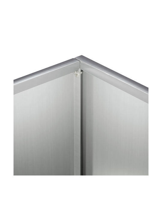 vidaXL Set of 2 Metallic Silver Flower Pots 40x20x75cm