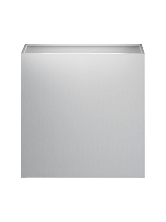 vidaXL Set 2 Metallische Pflanzgefäße Silber 50x50cm