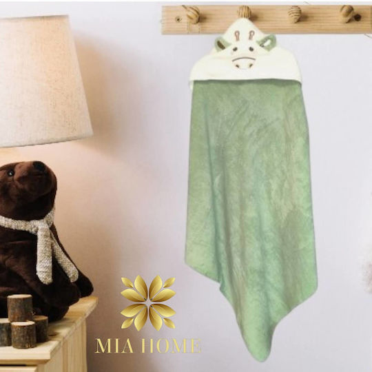 Mia Home Детска Шапка-Мехенце Худи Зелена 100x100см Mia Home Детска Шапка-Мехенце Худи Зелена 100x100см
