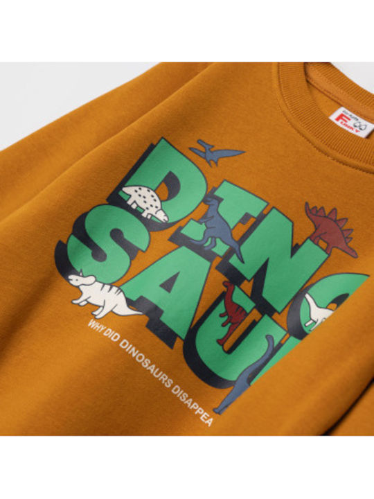Kids Sweatpants Set Brown 2 Pieces