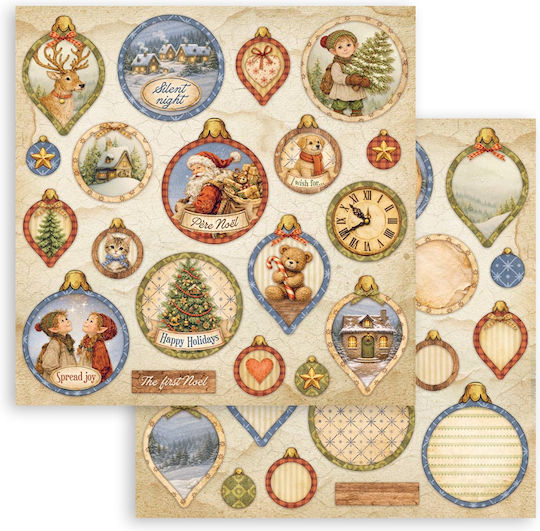 Хартии Скрапбукинг 10 Бройки 30.5×30.5см Stamperia Silent Night