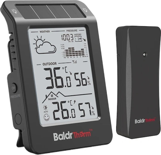 RainPoint Baldrtherm 088718 Wireless Weather Station Digital Tabletop Black