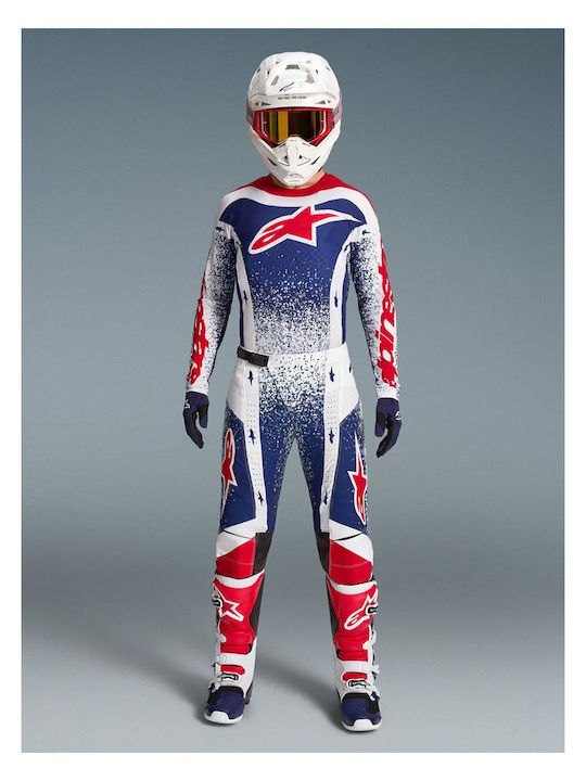 Alpinestars Techstar Unity Pantaloni Motocross de Vară Pentru Bărbați Red/White