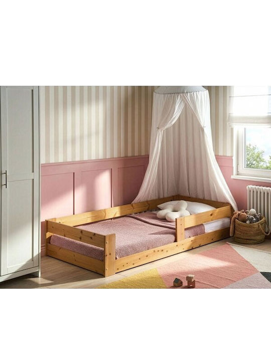 Berwyn 3359 Pat pentru copii Single Maro pentru saltea 90x200cm