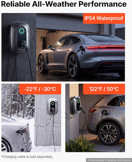 Vevor Wall Mounted Three-Phase 11kW Charging Station with Built-in Cable Type 2 (OZSXJLD11KWCJJ1FR001V8)