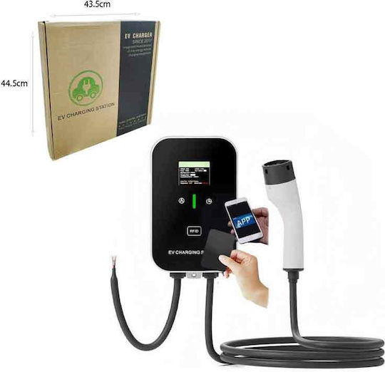 Wandmontierter Einphasiger Elektroauto-Ladestation 7kW mit Integriertem Kabel Typ 2 (0322004211808)