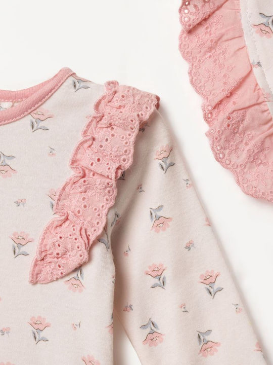 Funky Set Bodysuit with Pants Pink 4 Pieces