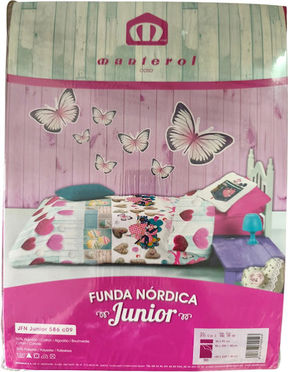 Manterol Casa Jfn Junior Set Cearceaf Pentru Copii Roz 90x200cm