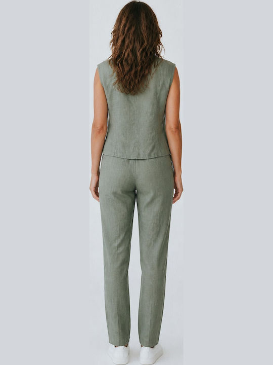 Khaki Damen Weste