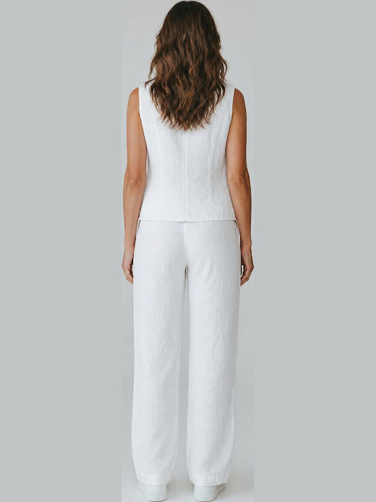 White Women's Vest