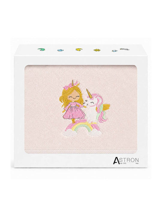 Astron Italy Σετ Βρεφικές Πετσέτες 2τμχ Unicorn Girls Βάρους 500gr/m²
