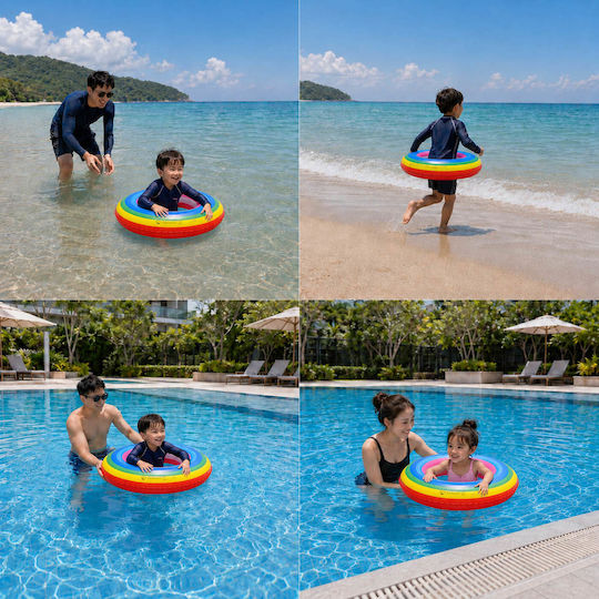 Rainbow Kids' Swim Ring with Diameter 67cm for 3 Years Old