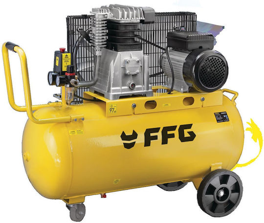 FFG Acb 90/4mc Pro Einphasig Luftkompressor 97dB mit Leistung 4hp und Lufttank 90Es 46589