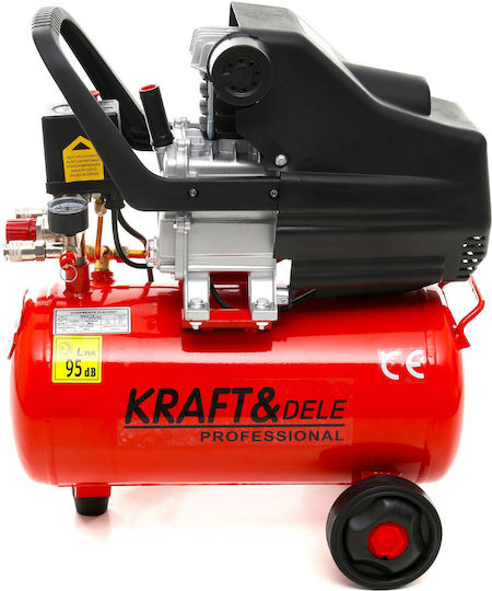 Kraft & Dele Cu o singură fază Compresor de aer cu Rezervor de aer 24lt