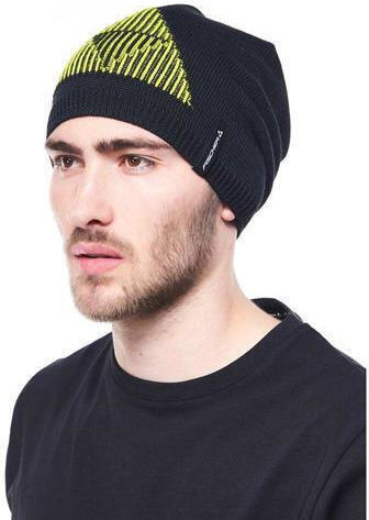 Beanie Unisex Fleece Strickmütze in Schwarz