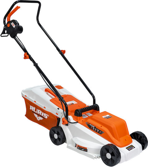 Ruris Rxe1200 Mașină De Tuns Iarba Electrică 1200 W Lățime De Tăiere 32 Cm 3 Înălțimi 25-60 Mm Sac 30 L