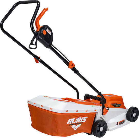 Ruris Rxe1200 Mașină De Tuns Iarba Electrică 1200 W Lățime De Tăiere 32 Cm 3 Înălțimi 25-60 Mm Sac 30 L