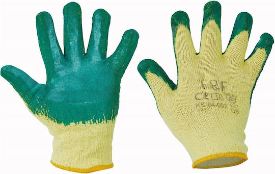 Cerva Arbeitshandschuhe Grün Baumwolle, Polyester/Latex 1Stück