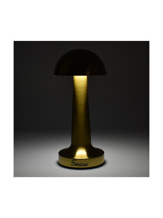 Andowl Decorative Lamp Mushroom Gold