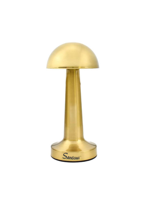 Andowl Decorative Lamp Mushroom Gold