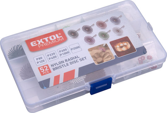 Set Radial Schleifscheiben Mini Schleifer Extol 52 Stück 8803762 25mm P80-p2500