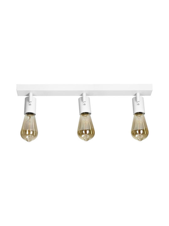 Orno Triple Spot with Socket E27 in White Color