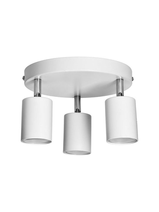 Adviti Triple Spot with Socket GU10 in White Color