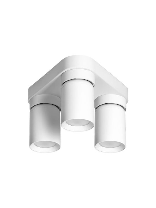 Orno Triple Spot with Socket GU10 in White Color