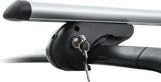 Menabo Car Roof Bars Aluminum for Volvo V50 5D 2008-2012 Set with Roof Rack Legs Silver