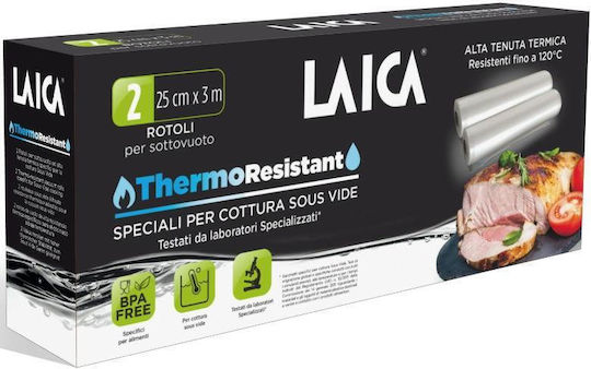Laica TR2000 Σαγρέ Σακούλες για Συσκευές Vacuum 250mm x 3m 2 Ρολά