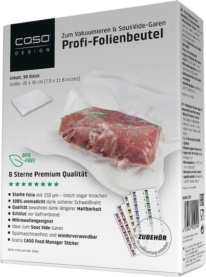 Caso Cooking Bag Grainy Vacuum Sealer Bag 200x300mm 50pcs