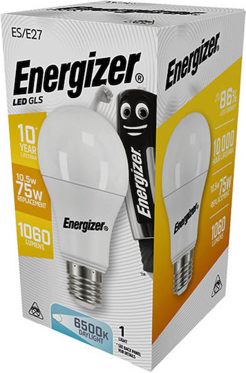 Energizer S15237 Λάμπα LED 11.6W για Ντουί E27 και Σχήμα A60 Ψυχρό Λευκό 1060lm