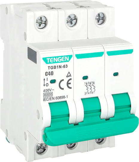 Tengen Automatic Circuit Breaker 40A Triple-pole AC