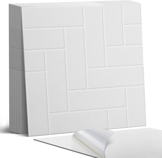Vinyl Tile Stickers Printed Herringbone Brick Shape 9x30x30 Pcs