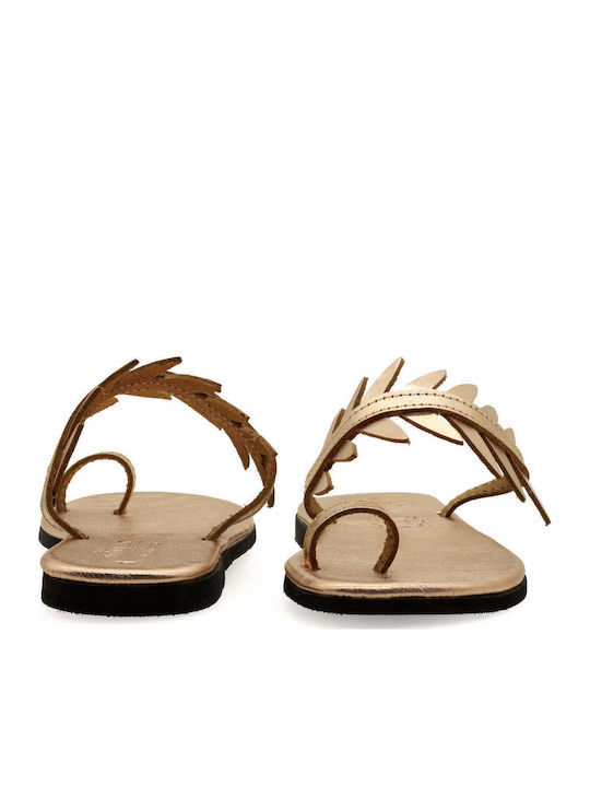 Sandals Slippers Soft Sole Olive Leaves Arsinóe Gold