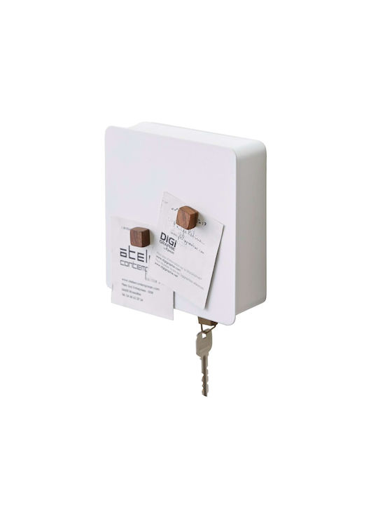 Yamazaki Metallic Wall Key Hook Tower 5 Hooks 15.8x5.5x15.8cm