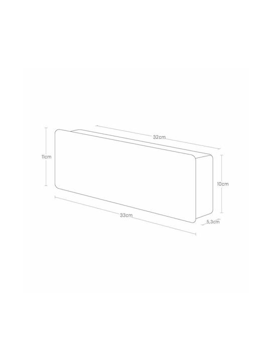 Yamazaki Metal Wall Key Holder Tower 33x5.3x11cm