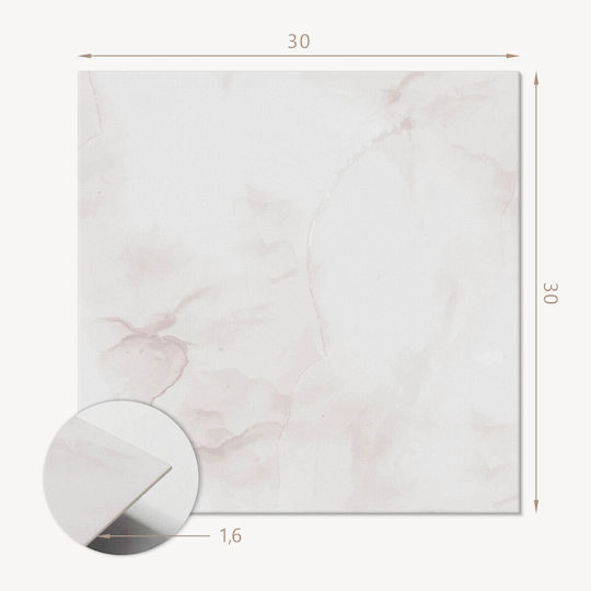 Vinyl Floor Sticker Thin Marble Design Print 9x30x30 Cm