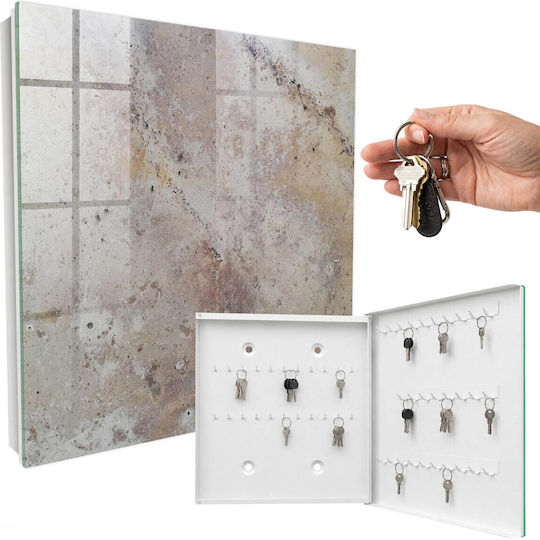 Tulup Metallic Key Hooks 50 Hooks 30x30x5cm
