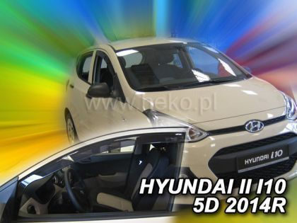 Heko Set of Windbreakers Front Car Dark Fime for Hyundai i10 2pcs