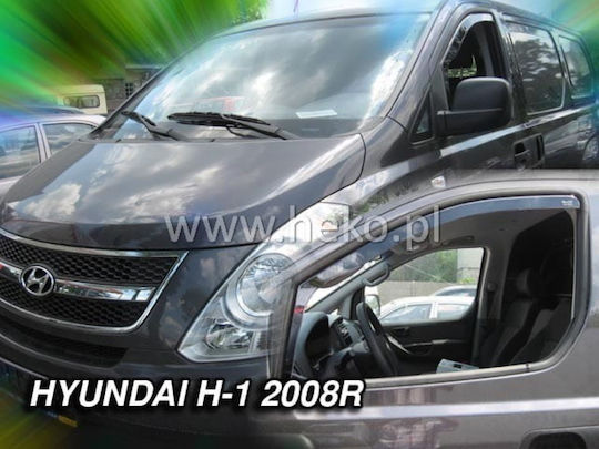 Heko Set of Windbreakers Front Car Dark Fime for Hyundai H-1 2pcs