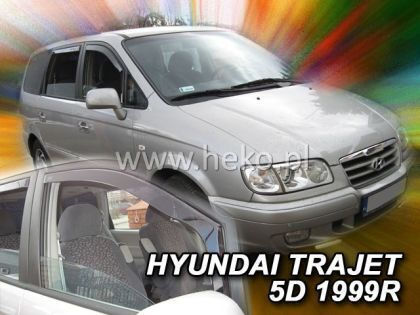 Heko Set of Windbreakers Front Car Dark Fime for Hyundai Trajet 2pcs