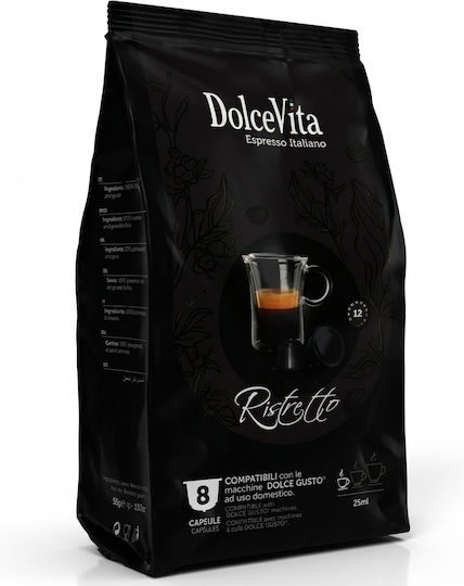 Dolce Vita Capsule Ciocolata Ristretto Compatibile cu Mașina Dolce Gusto 80capace