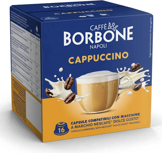 Caffe Borbone Κάψουλες Cappuccino Cappuccione Συμβατές με Μηχανή Dolce Gusto 16caps