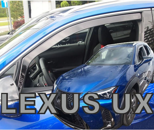 Heko Set of Windbreakers Front Car Dark Fime for Toyota Lexus 2pcs