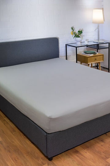 Naf Naf Hue Module Cearceafuri de Pat cu 2 Fețe de Pernă Pat Dublu cu Hugger din Cauciuc 170x260cm Willow-ghost Gri (3 Bucăți)