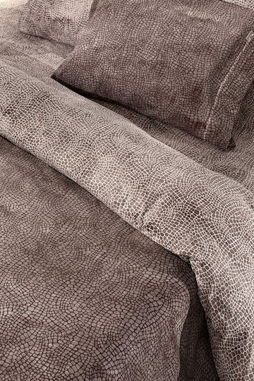 Guy Laroche Safari Σετ Σεντόνια Ημίδιπλα 180x265εκ. Choco (3τμχ)