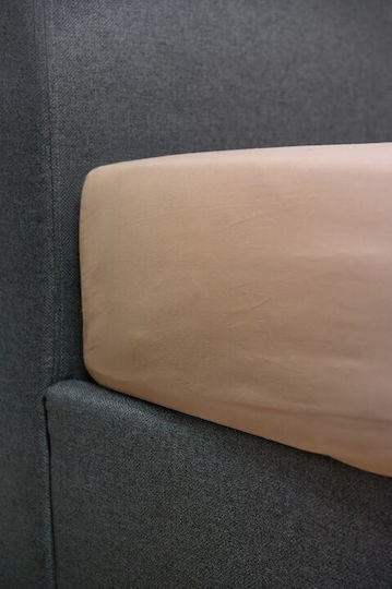 Naf Naf Cearceaf De Pat Dublu Cu Hugger Din Cauciuc 160x200cm Warm Taupe