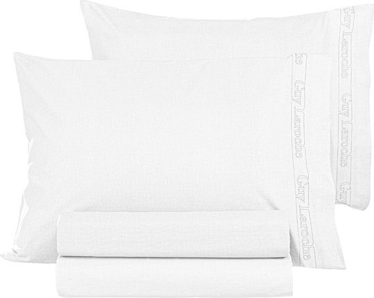 Guy Laroche Color Plus Super-Double Bed Sheet 240x270cm White